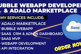 do bubble io webapp bubble saas mvp, adalo marketplace, CRM admin dashboard