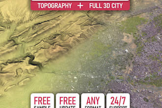 land survey planning,3d terrain model with building, orthomosiaces,dem mapping