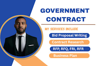 secure and win government contract rfp, rfi, rfp, rfq bid proposal business plan