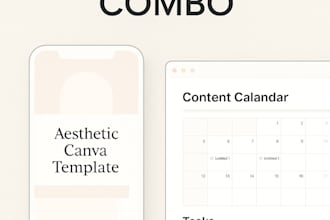design aesthetic canva templates and build custom notion dashboards for you