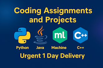do coding assignments and projects in cpp, python, web, ml, and chatbots