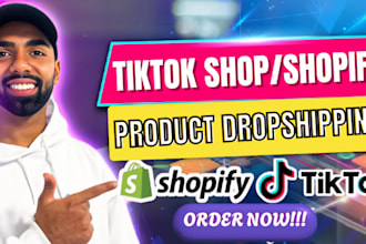 create an automated shopify dropshipping shop, tiktok shop, tiktok shop manager