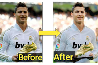 photoshop retouching, blurry photo, upscale photos to high resolution