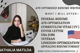 write ats professional federal veteran resume executive resume CV USA jobs