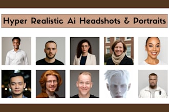 create realistic ai headshot ai portraits ai selfies for linkedin or CV in 24hrs