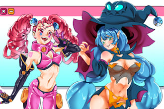 create anime character art, oc, furry, nsfw illustration