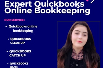 do bookkeeping ,setup,bank reconciliation in quickbooks online