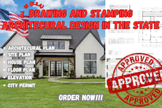 draw and stamp architectural plan, engineering plan, mep, hvac for city permit