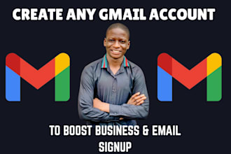 create verify new gmail or email account to boost business or services for sales