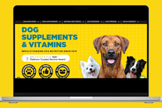 design pet supplement shopify store supplement store pet food website pet store