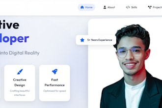 create a portfolio personal and business modern website