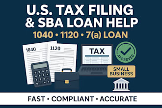 prepare USA individual and business tax returns and sba loan applications