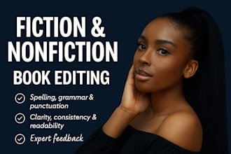 professionally edit, line edit and proofread your book, ebook, or novel