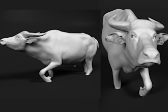 realistic 3d animal model 3d model creature 3d character 3d sculpting for print