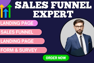 build gohighlevel funnel landing pages and websites with automations