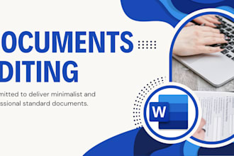 edit, retype, proofread and prepare documents