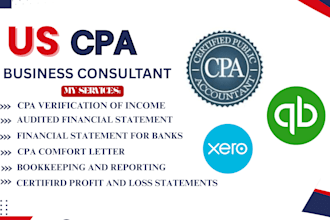 do US CPA letter, comfort letter, certified financial statement, audit financial