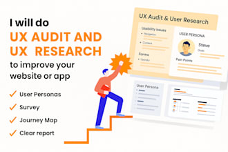 do a UX audit and user research to improve your website or app usability
