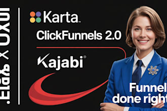 design  funnel  kartra and clickfunnel kajabi website