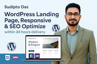 do custom landing page in 24hour wp website and divi builder