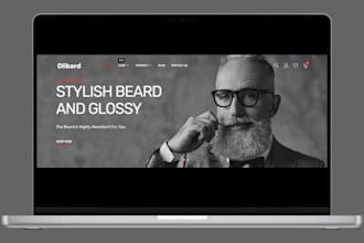 design beard care shopify store hair care website beard oil store barber website