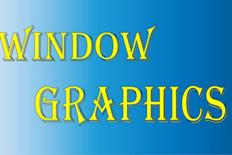design creative window graphic, storefront, shopfront, signage designs
