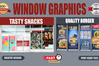 design professional window wrap, storefront and shopfront signage design