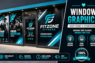 design professional window wrap, storefront and shopfront signage design