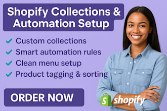 create easy to navigate shopify product collection  categories and automation