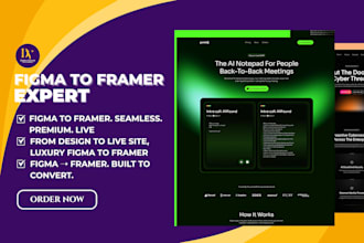 do figma to framer landing page, framer website, framer expert, figma design