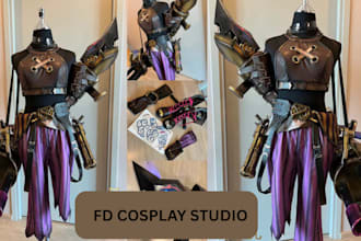 create custom cosplay armor 3d game prop weapon accessories print 3d mask wigs