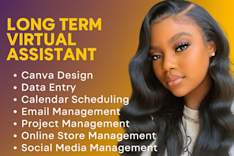long term virtual assistant executive assistant email calendar management