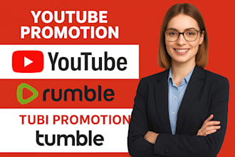 do organic tubi movie promotion, youtube channel promotion, rumble channel