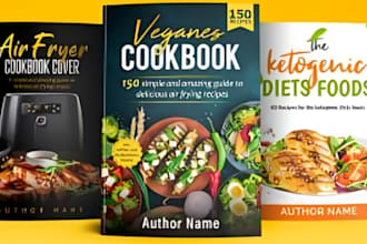 design your cookbook cover for kindle KDP, amazon KDP book publishing