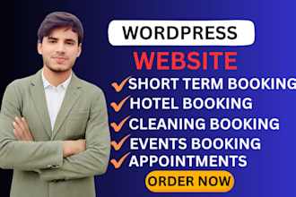 build a hotel, rental, and appointment booking wordpress website