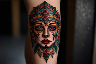 make you a traditional old school tattoo style design