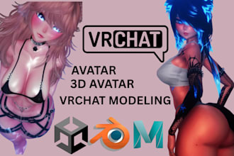 create custom vrchat avatar 3d model feature furry nsfw vrc avatar VR character