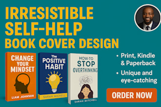 do creative self help book cover design for amazon kdp