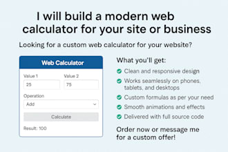 create a custom web calculator for your website