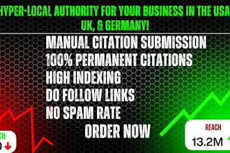 do USA UK germany local citation to rank gmb profile to first page