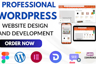 clone, redesign or design wordpress website with elementor pro or divi pro