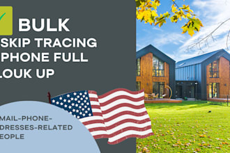 do real estate skip tracing providing phone numbers, address and related people