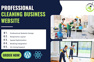 make professional house cleaning website design in wordpress