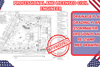 design grading drainage plan stormwater erosion sediment plans engineer pe stamp