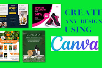 design branded social media posts for instagram, facebook, linkedin using canva
