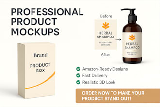 professional product mockups and packaging