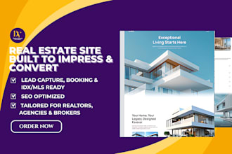 build real estate landing page or website