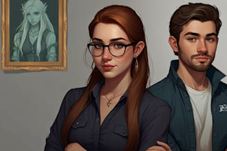 draw your original and dnd character art with my art style
