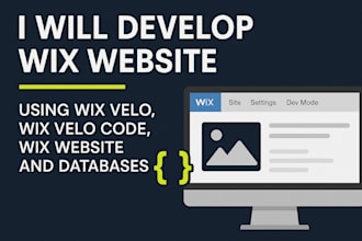 develop wix website using wix velo, wix velo code, wix websites and databases