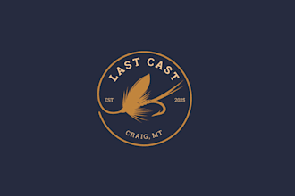 design looking fly fishing mobile bar logo